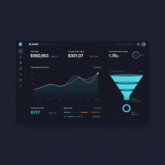 Client reporting dashboard showing revenue and conversion data