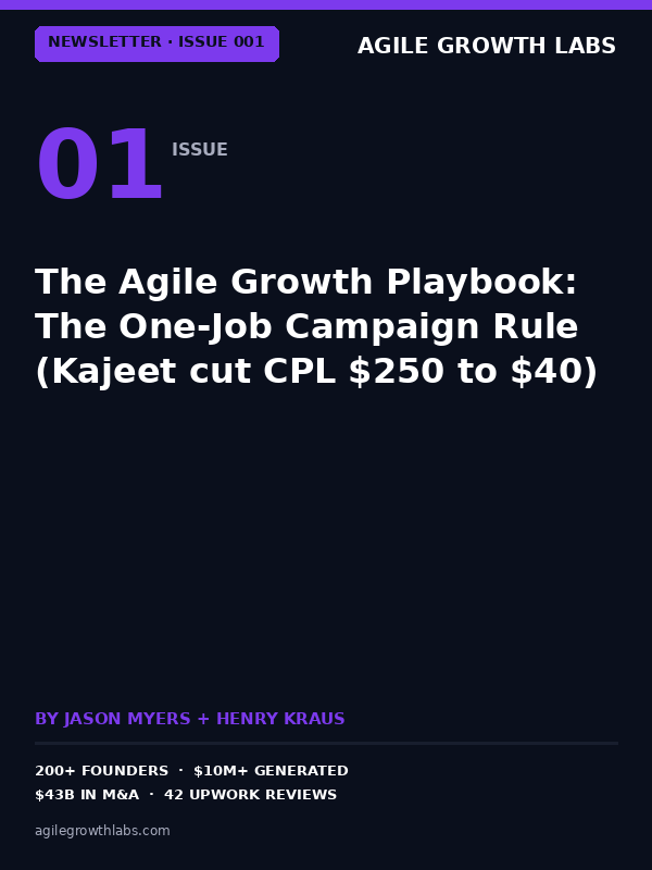 A published Agile Growth Playbook newsletter issue